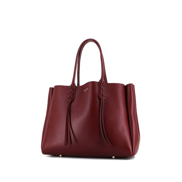 Lanvin shopping bag in burgundy leather - 00pp