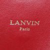 Lanvin shopping bag in burgundy leather - Detail D3 thumbnail