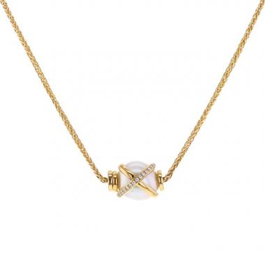 Collana Fred Baie des Anges in oro giallo,  perla coltivata e diamanti