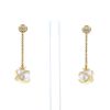 Fred Baie des Anges pendants earrings in yellow gold,  pearls and diamonds - 360 thumbnail