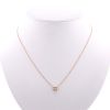 Dinh Van Cube medium model necklace in pink gold and diamond - 360 thumbnail