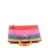 Bolso de mano Hermès Birkin 35 cm Rainbow Sunset en cuero epsom rosa Magnolia rojo Casaque, azul Agate y albaricoque - 360 Front thumbnail