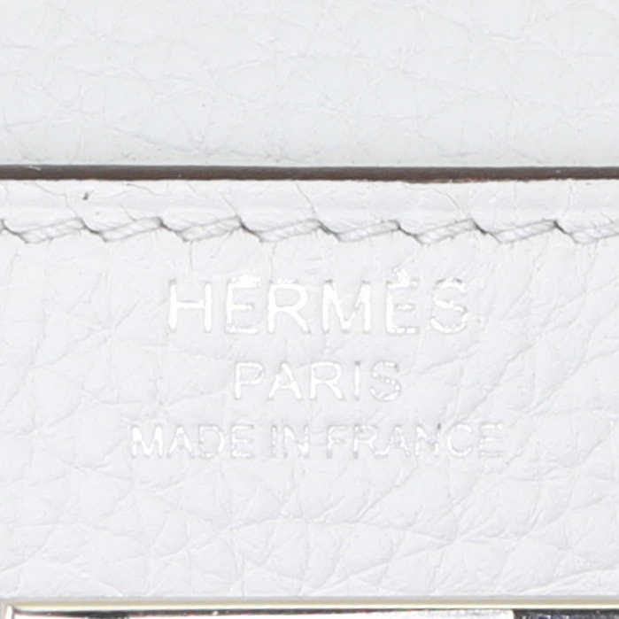 Borsa Hermes Kelly 28 cm in pelle togo blu - Detail D4