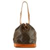 Louis Vuitton grand Noé handbag in brown monogram canvas and natural leather - 360 thumbnail