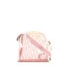 Dior Vintage handbag in pink and white monogram canvas and pink plastic - 360 thumbnail
