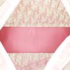 Dior Vintage handbag in pink and white monogram canvas and pink plastic - Detail D2 thumbnail