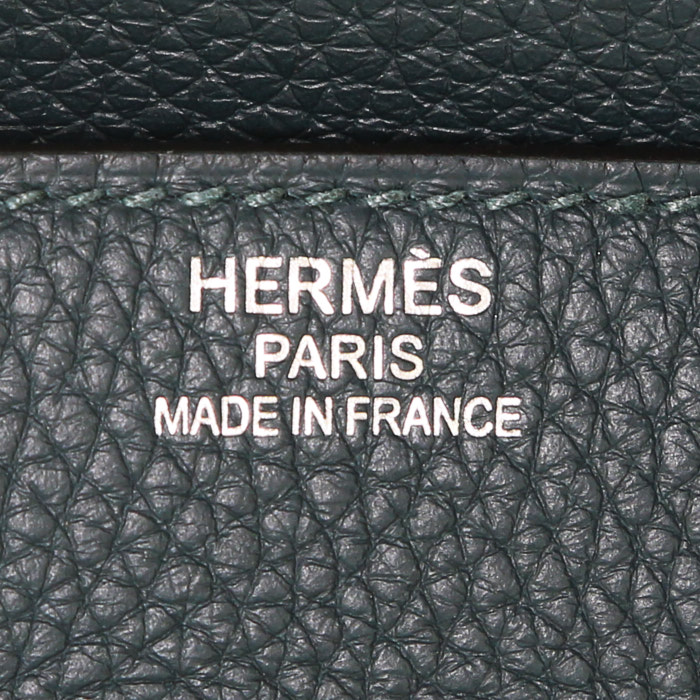 Sac à main Hermès  Birkin 35 cm en cuir togo vert - Detail D3