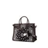 Saint Laurent Sac de jour Baby Bandana handbag in black leather and black canvas - 00pp thumbnail