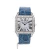 Reloj Cartier Santos-Dumont de oro blanco 18k Ref : 2858 Circa 2000 - 360 thumbnail