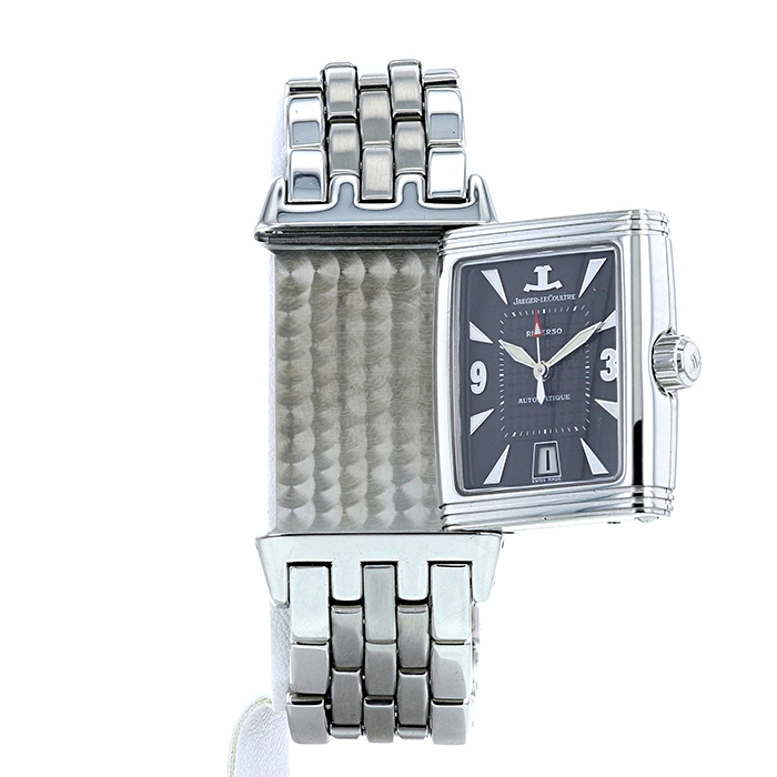 Montre Jaeger Lecoultre Reverso Gran' Sport en acier Ref :  290860 Vers  2000 - Detail D2