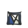 Bolso bandolera Louis Vuitton  Genois en lona azul marino - 360 thumbnail