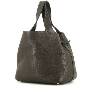 Hermes 28cm Black Togo Leather Picotin Bag