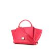 Celine Trapeze medium model handbag in raspberry pink python - 00pp thumbnail
