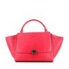 Celine Trapeze medium model handbag in raspberry pink python - 360 thumbnail