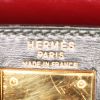 Borsa Hermès Kelly 28 cm in pelle box tricolore verde bordeaux e blu - Detail D4 thumbnail