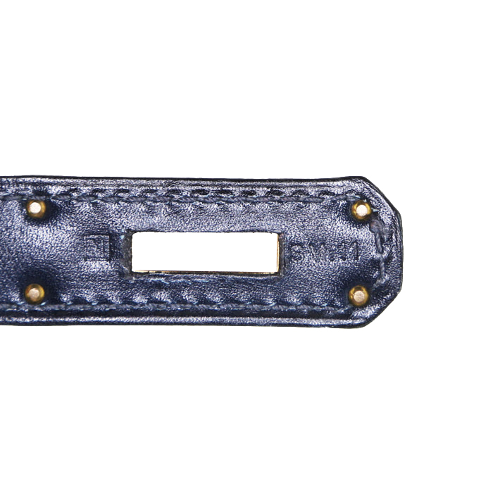 Hermès Kelly 28 cm handbag in green, burgundy and blue tricolor box leather - Detail D5