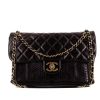 Chanel Timeless handbag in black quilted leather and black python - 360 thumbnail