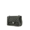 Chanel  Timeless Jumbo shoulder bag  in black quilted grained leather - 00pp thumbnail