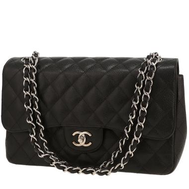 Bolso bandolera Chanel  Timeless Jumbo en cuero granulado acolchado negro