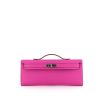 Hermès Kelly Cut pouch in Magnolia pink Swift leather - 360 thumbnail