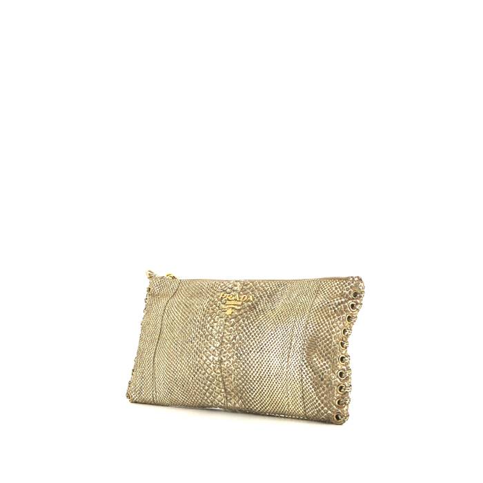 Prada pouch in gold python - 00pp