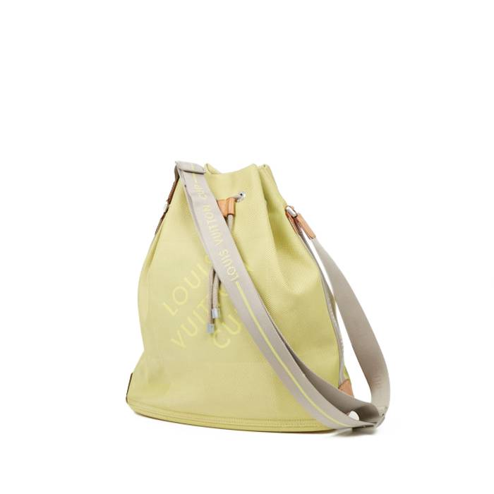 Louis Vuitton Shoulder Bag in Grey and Yellow Canvas