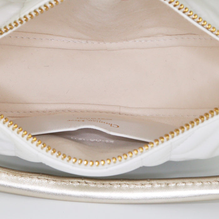 Borsa Dior Hobo modello piccolo in pelle trapuntata bianca cannage - Detail D3