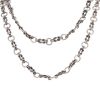 Hermès Noeud Marin long necklace in silver - 00pp thumbnail