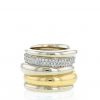 Anello Pomellato Tubolare in oro bianco,  oro giallo e diamanti - 360 thumbnail