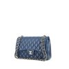 Chanel  Timeless Jumbo shoulder bag  in blue quilted leather - 00pp thumbnail