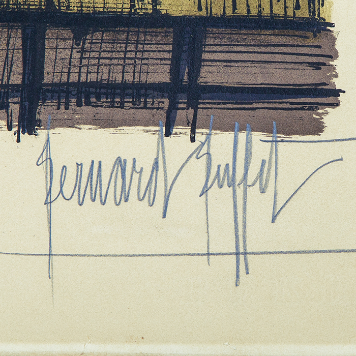 Bernard Buffet, "Bouquet de fleurs", lithograph in colors on paper, signed and numbered, of 1958 - Detail D2