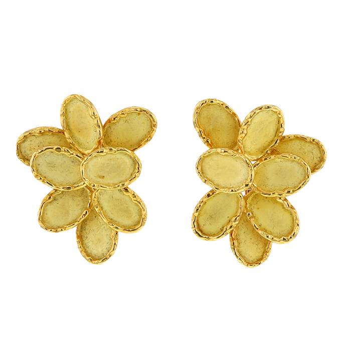 Chaumet 1970's earrings for non pierced ears in yellow gold - 00pp