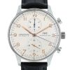 IWC Portuguese-chronograph watch in stainless steel Ref:  3714 Circa  2010 - 00pp thumbnail