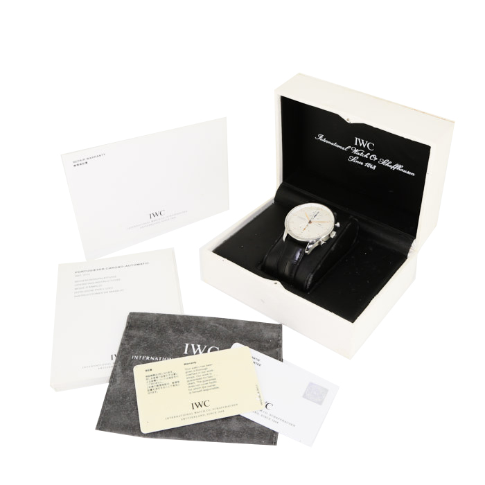 Montre IWC Portuguese-chronographe en acier Ref :  3714 Vers  2010 - Detail D2