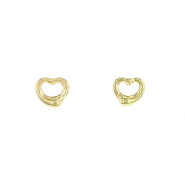 Orecchini a bottone Tiffany 
Co Open Heart modello piccolo in oro giallo