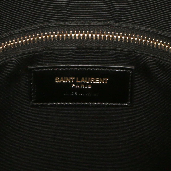 Saint Laurent  Sac de jour large model  handbag  in black grained leather - Detail D3
