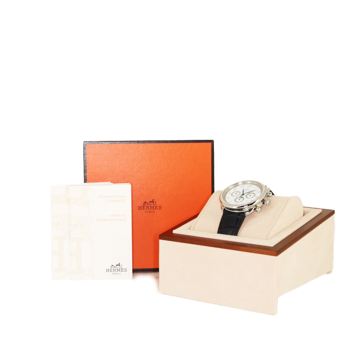 Reloj Hermes Arceau Chrono de acero Ref :  AR4.910 Circa  2009 - Detail D2