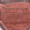 Borsa portadocumenti Balenciaga in pelle martellata marrone - Detail D3 thumbnail