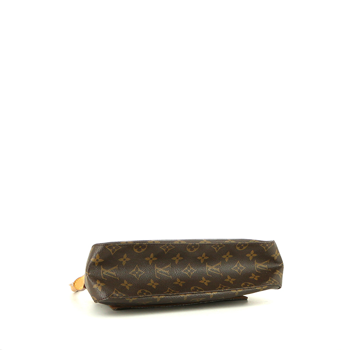 Louis Vuitton Looping handbag in brown monogram canvas and natural leather - Detail D4