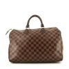Louis Vuitton  Speedy 35 handbag  in ebene damier canvas  and brown leather - 360 thumbnail