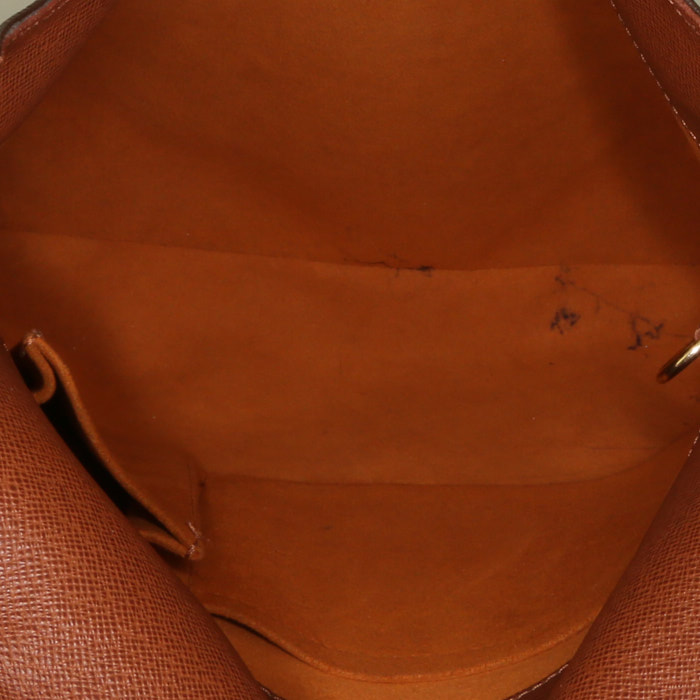 Bolso zurrón Louis Vuitton Musette Salsa en lona Monogram y cuero natural - Detail D2