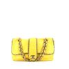 Chanel Timeless jumbo shoulder bag in yellow leather - 360 thumbnail