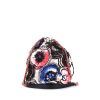 Sac bandoulière Chanel en toile matelassée noire rose et bleue - 00pp thumbnail