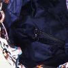 Borsa a tracolla Chanel in tela trapuntata nera rosa e blu a fiori - Detail D2 thumbnail