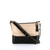 Chanel Gabrielle  medium model handbag in beige quilted leather and black smooth leather - 360 thumbnail