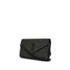 Saint Laurent  Cassandre shoulder bag  in black grained leather - 00pp thumbnail