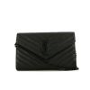 Bolso bandolera Saint Laurent  Cassandre en cuero granulado negro - 360 thumbnail