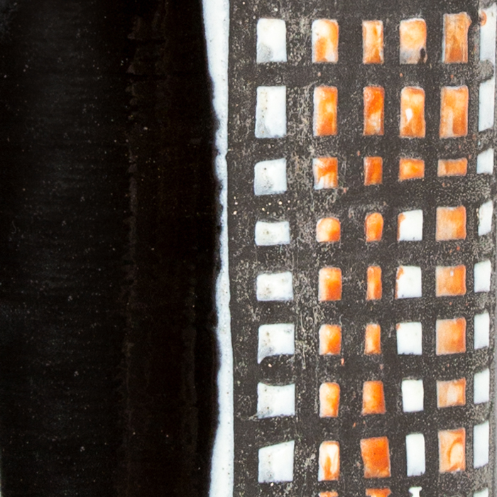 Roger Capron, large "Rouleau" vase, in polychrome enamelled ceramic, signed, from the 1950's - Detail D2