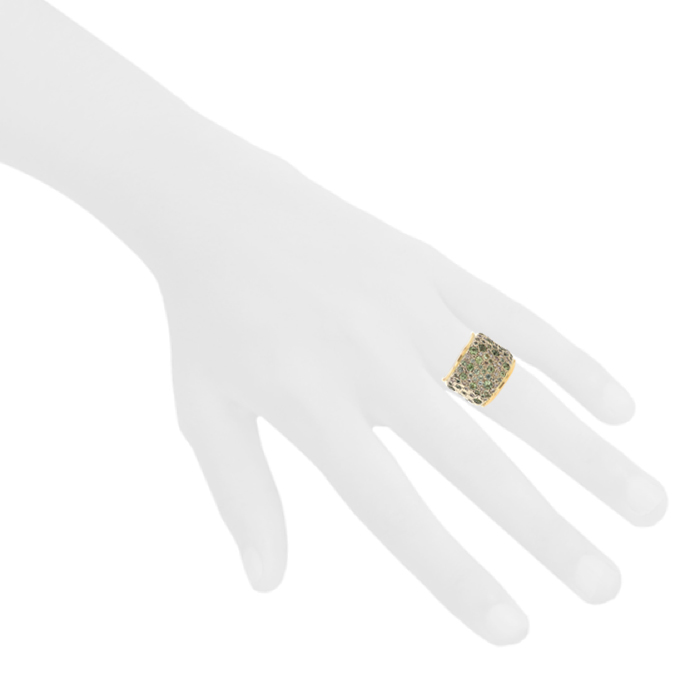 Bague Pomellato Sabbia en or rose, prasiolites et diamants - Detail D1