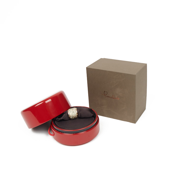 Sortija Pomellato Sabbia en oro rosa,  cuarzo verde y diamantes - Detail D2